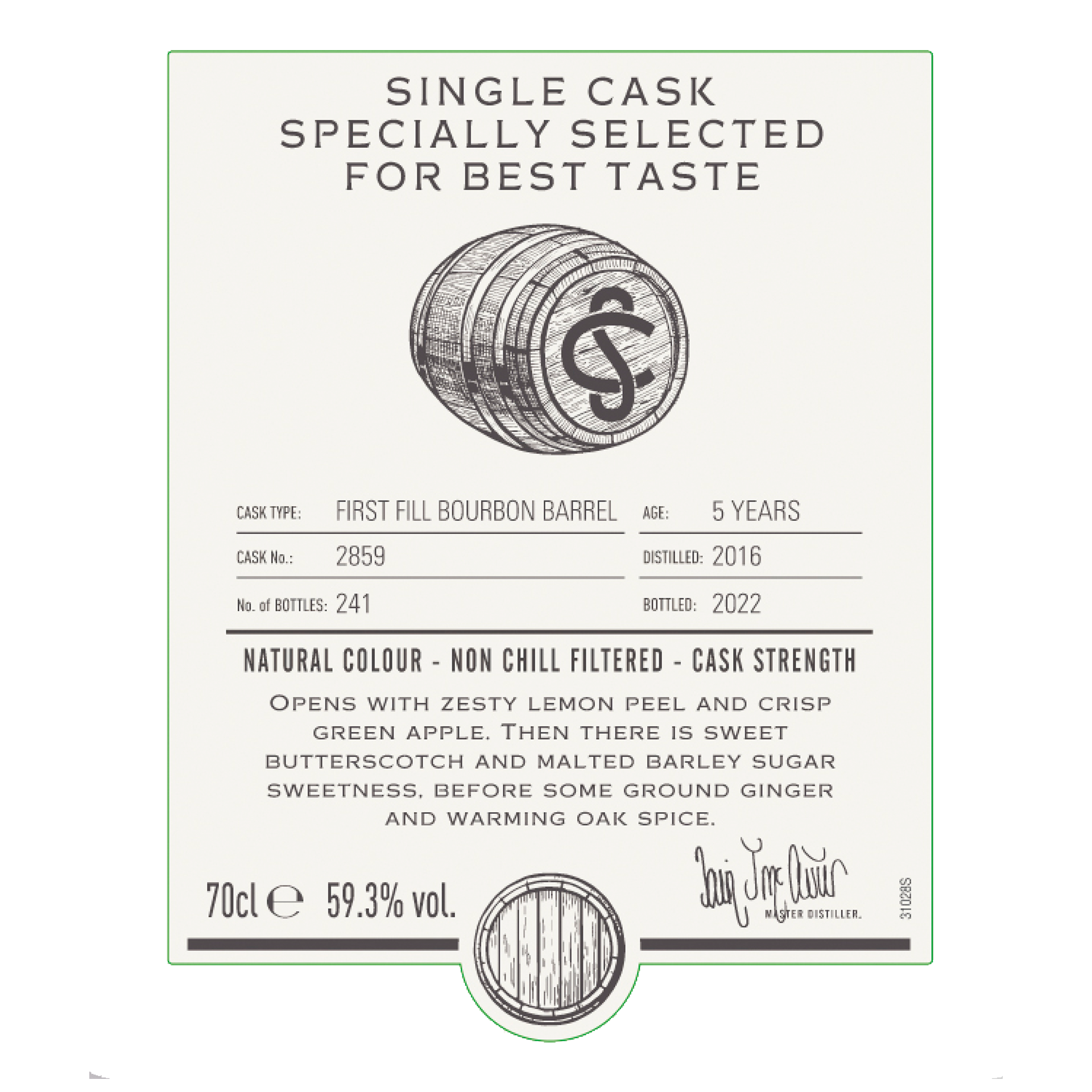 Glen Scotia 5 yo Single Cask Specially Selected for Switzerland 2016 70 cl