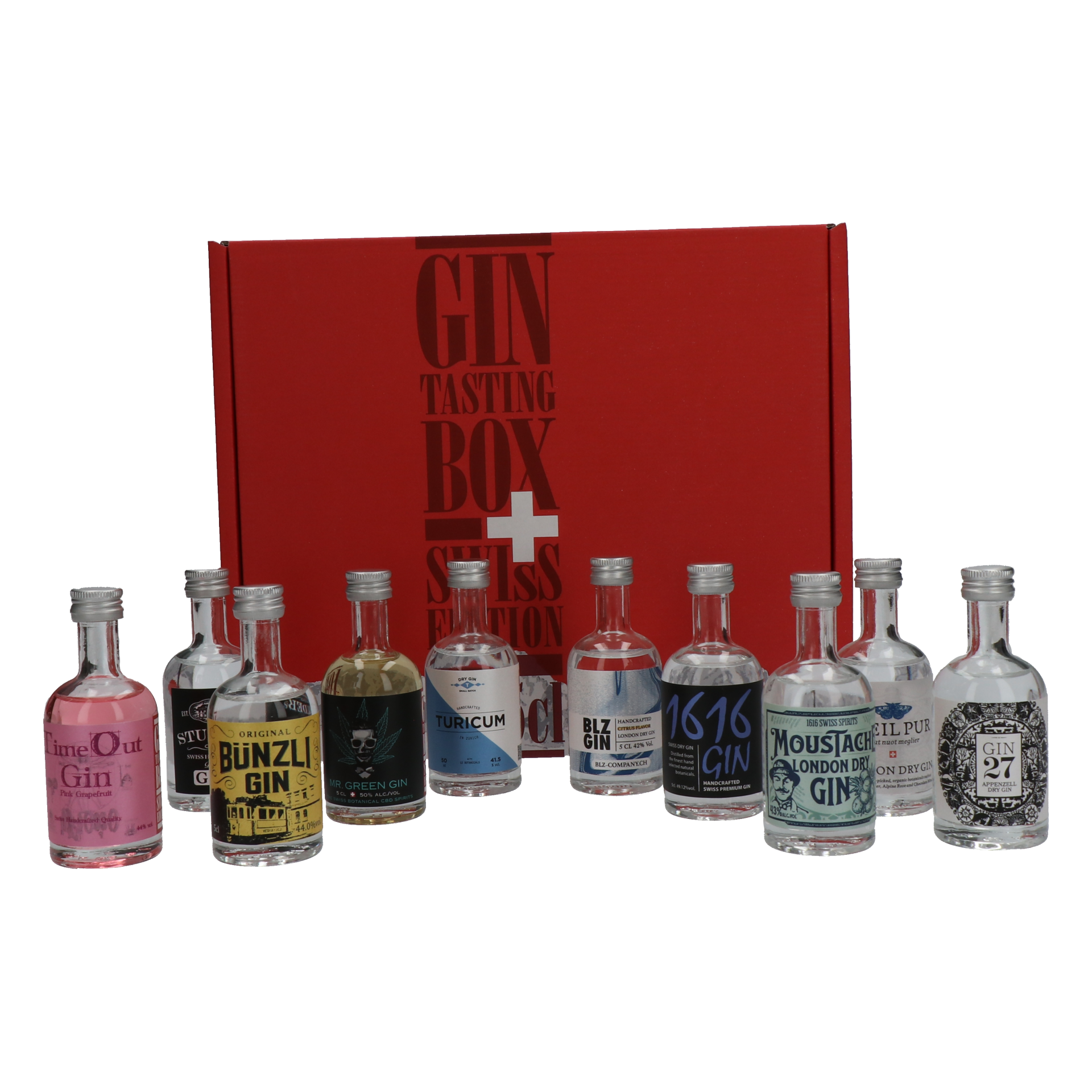 Gin Tasting Box - Swiss Edition - 10 x 5cl